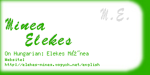 minea elekes business card